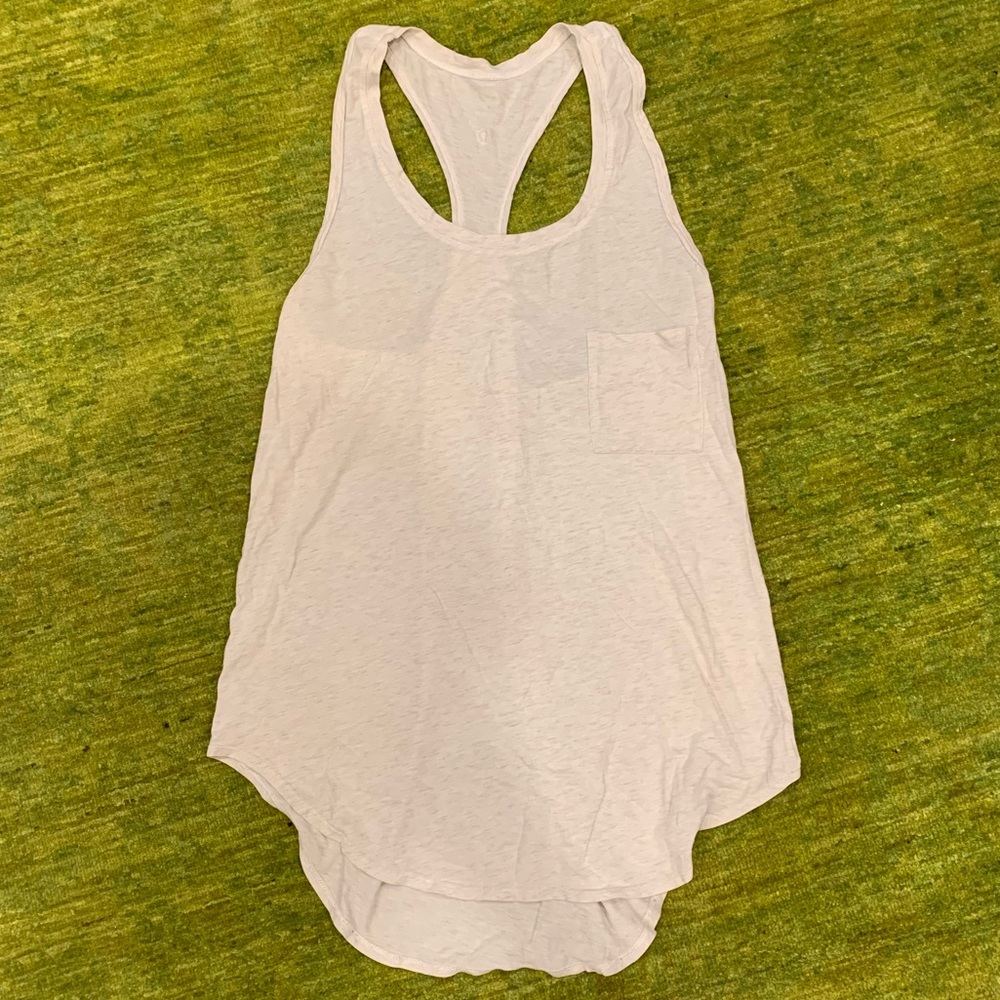 Lulu lemon soft racer back tank, cream size 8